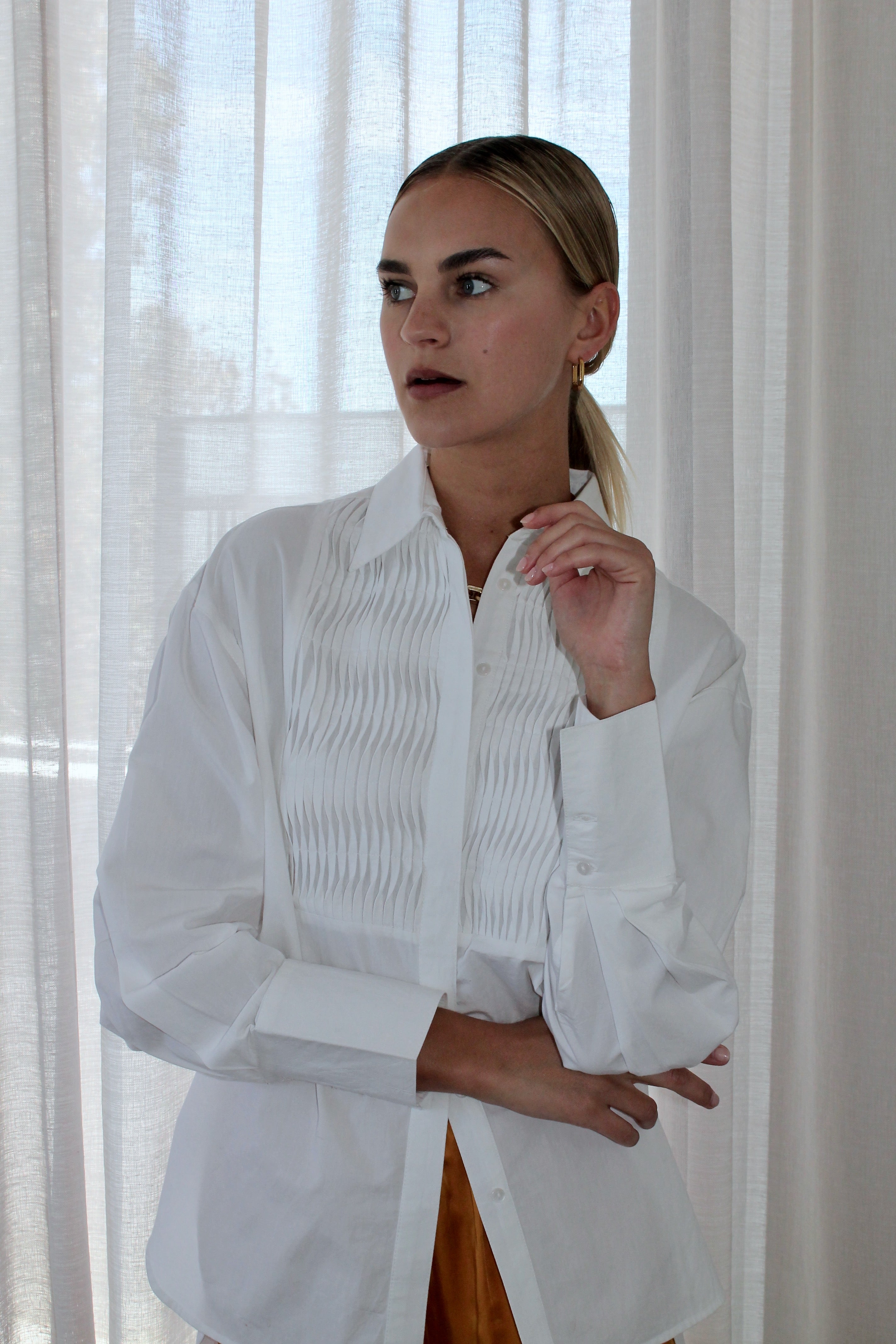 Celine Shirt — White/Black