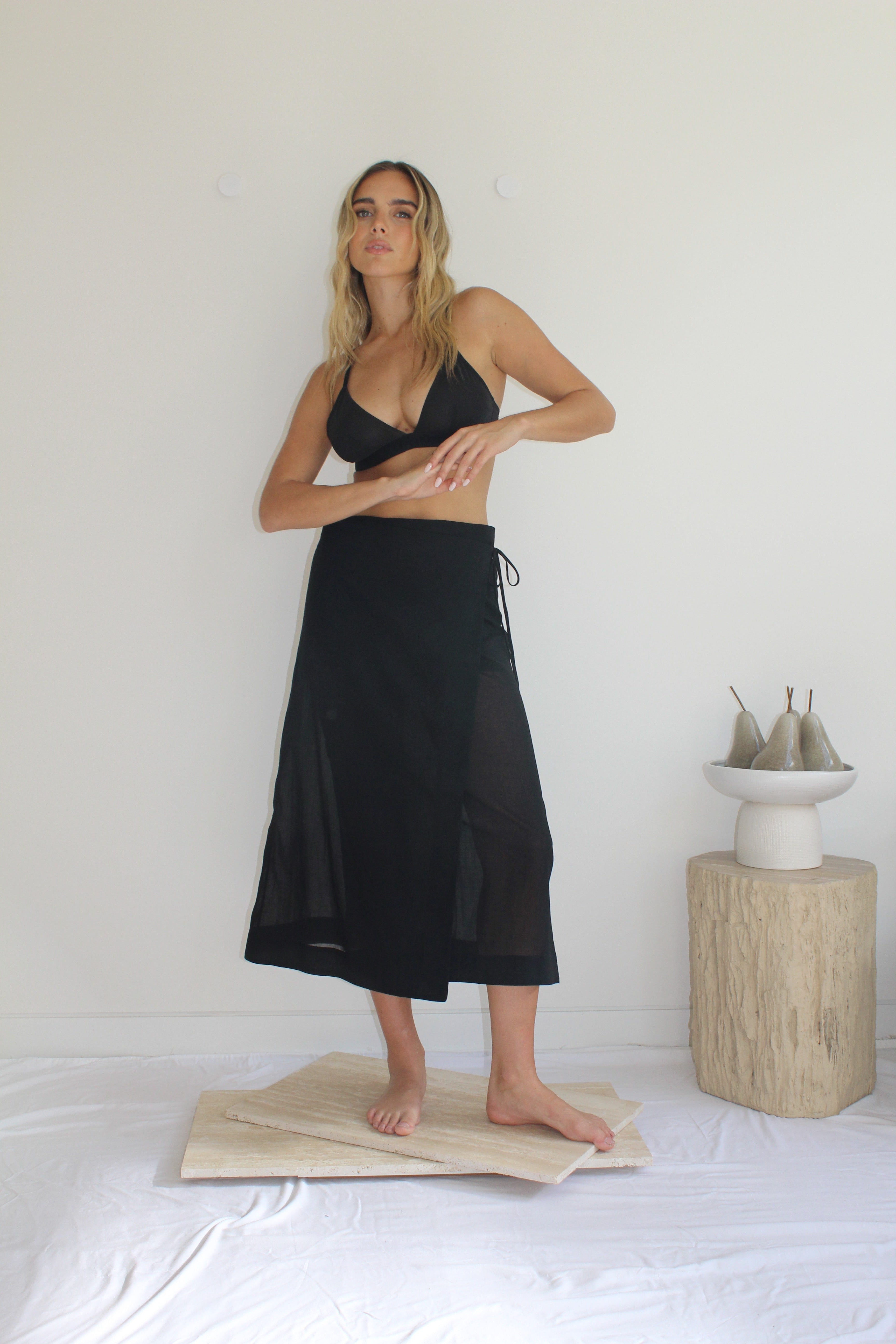 Milan Maxi Skirt in cotton voile